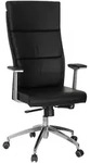 Mid.you Drehstuhl, Schwarz, Silber, Kunststoff, Leder, Echtleder,Kombination