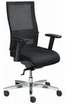 Topstar Drehstuhl, Schwarz, Alu, Metall, Kunststoff, Textil, Drehkreuz, 70x101-113x48