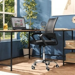 tectake B&uuml;rostuhl, Schwarz, Textil, 52x100x56 cm, Arbeitszimmer, B&uuml;rost&uuml;hle,