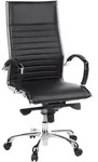 Mid.you Drehstuhl, Schwarz, Metall, Kombination Echtleder/Lederlook, Drehkreuz,