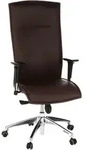 Mid.you Drehstuhl, Dunkelbraun, Kunststoff, Kombination Echtleder/Lederlook,