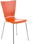 CLP Besucherstuhl, Orange, Metall, 43x84x50 cm, Arbeitszimmer, Besucherst&uuml;hle