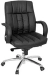 Mid.you Chefsessel, Schwarz, Textil, Drehkreuz, 62x113x59 cm, Wippfunktion,