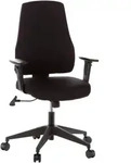 Mid.you Drehstuhl, Schwarz, Kunststoff, Textil, Drehkreuz, 57x126x45 cm,