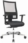 Topstar Drehstuhl, Schwarz, Metall, Kunststoff, Textil, Drehkreuz, 48x101-113x48 cm,