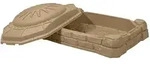Sandkasten, Braun, Kunststoff, 111.8x39.4x81.2 cm, EN 71, CE, hoher Rand,