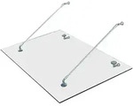 Homcom Glasvordach, Transparent, Metall, 90x1x150 cm, Sonnenschutz &...