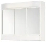 Xora Spiegelschrank Saphir, Wei&szlig;, Kunststoff, 5 F&auml;cher, 60x51x18 cm, Made in