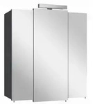 Carryhome Spiegelschrank, Anthrazit, Holzwerkstoff, 6 F&auml;cher, 68x77x20 cm, Made in