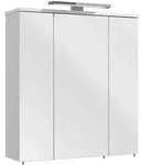 Xora Spiegelschrank Gela IV, Wei&szlig;, Glas, 6 F&auml;cher, 65x72x20 cm, Made in Germany,