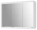 Xora Spiegelschrank Batu, Wei&szlig;, Metall, Wei&szlig;tanne, 6 F&auml;cher, 100x71.4x15.2 cm,