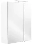 Mid.you Spiegelschrank, Wei&szlig;, Glas, 2 F&auml;cher, 60x68x16 cm, Soft-Close-System,