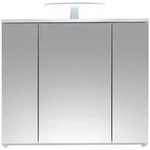 Xora Spiegelschrank, Wei&szlig;, Holzwerkstoff, 3 F&auml;cher, F, 80x67x20 cm, Made in EU,