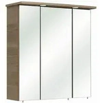 Carryhome Spiegelschrank, Eiche, Holzwerkstoff, 6 F&auml;cher, 65x72x20 cm, Made in