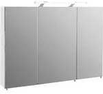 Mid.you Spiegelschrank Schildmeyer Dorina, Wei&szlig;, Wei&szlig; Hochglanz, Metall, 6 F&auml;cher,