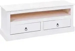 Mid.you Tv-Element, Wei&szlig;, Holz, Kiefer, massiv, 2 Schublade(n) Schubladen, 118x45x39