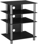 Mid.you Phonotisch, Schwarz, Silber, Metall, Glas, rechteckig, 54x70x47 cm,
