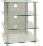 Mid.you Phonotisch, Silber, Metall, Glas, rechteckig, 59x70x49 cm, Kabelkanal,