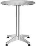 tectake Stehtisch, Grau, Metall, Sprichwort/Zitat, 60x114x60 cm, Esszimmer,