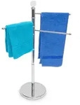 Relaxdays Handtuchst&auml;nder, Silber, Metall, 70x93.5x70 cm, Badaccessoires,