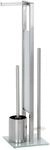 Wenko Wc-B&uuml;rstenkombination Rivalta, Wei&szlig;, Edelstahl, Metall, 18x70x23 cm,