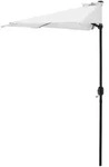 casa.pro Halb-Sonnenschirm, Wei&szlig;, Textil, Metall, 300x150 cm, Sonnen- &...