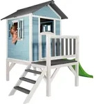 Spielhaus axi, Blau, Grau, Wei&szlig;, Holz, Hemlocktanne, massiv, 260x190x167 cm, Fsc,