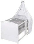 Roba Babybett, Wei&szlig;, Holzwerkstoff, Rechteckig, 70x140 cm, Babym&ouml;bel, Babybetten,