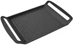 Kopf Grillplatte, Schwarz, Metall, Rechteckig, 39x3x26 cm, antihaftbeschichtet,