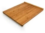 Relaxdays Tranchierbrett, Hellbraun, Holz, 38x45 cm, K&uuml;chenzubeh&ouml;r, Schneidebretter