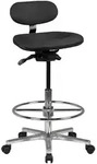 Mid.you B&uuml;rohocker, Schwarz, Textil, Sternfu&szlig;, 60 cm, Arbeitszimmer, B&uuml;rost&uuml;hle,