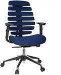 Mid.you Drehstuhl, Blau, Schwarz, Kunststoff, Drehkreuz, 65x115x50 cm, ergonomische