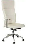 Mid.you Drehstuhl, Creme, Kunststoff, Leder, Echtleder,Kombination