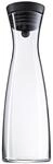WMF Wasserkaraffe Basic, Klar, Schwarz, Metall, Kunststoff, Glas, 1,5 L, Deckel,