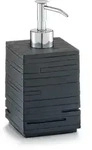 Seifenspender,, Schwarz, Stein, Quadratisch, 8x16x8 cm, Badaccessoires,