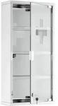 Homcom Medizinschrank, Silber, Glas, 4 F&auml;cher, 12x60x30 cm, Badezimmer,