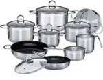 GSW Kochtopfset Alara, Edelstahl, Metall, 8-teilig, 16 cm,20 cm,16 cm, 1.8 L,3.6 L,6