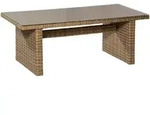 Gardenson Gartentisch, Natur, Metall, Kunststoff, rechteckig, 100x78x200 cm,
