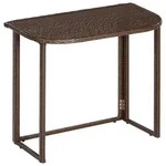 Gardenson Gartentisch, Braun, Metall, Kunststoff, rechteckig, 50x75x90 cm, klappbar,