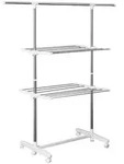 Homcom W&auml;schest&auml;nder, Wei&szlig;, Kunststoff, 55x154x136.5 cm, Garderobe,