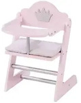 Roba Puppenhochstuhl, Rosa, Holz, M&auml;rchen/ Fantasie, 27.5x42x32 cm, female,