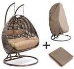 Home Deluxe H&auml;ngesessel, Braun, Kunststoff, 145x126x74 cm, Gartenm&ouml;bel,