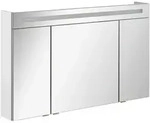 Mid.you Spiegelschrank B.Clever, Wei&szlig;, Metall, 4 F&auml;cher, F, 120x71.0x16 cm,