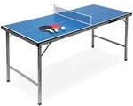 Relaxdays Tischtennisplatte, Mehrfarbig, Holzwerkstoff, Metall, 67x150 cm, Freizeit,