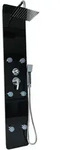 Home Deluxe Duschpaneel, Schwarz, Metall, 25x150x9 cm, Badezimmer, Baden &...