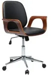 Kare-Design Drehstuhl, Schwarz, Nussbaum, Holz, Textil, Nussbaum, furniert,