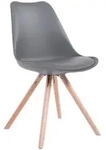 CLP Stuhl, Grau, Holz, 48x83x56 cm, Esszimmer, St&uuml;hle, Esszimmerst&uuml;hle,