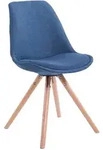 CLP Stuhl, Blau, Holz, 48x84x56 cm, Esszimmer, St&uuml;hle, Esszimmerst&uuml;hle,