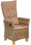 Gardenson Gartensessel, Natur, Akazie, Cappuccino, Holz, Metall, Kunststoff, Textil,