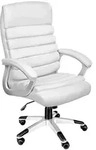 tectake B&uuml;rostuhl, Wei&szlig;, Textil, 66x124x60 cm, CE, Arbeitszimmer, B&uuml;rost&uuml;hle,